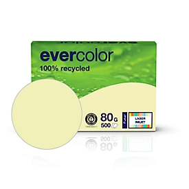 Kopierpapier EVERCOLOR, farbig, DIN A4, 80 g/m², hellgelb, 500 Blatt