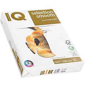 Kopierpapier Mondi IQ Smooth, DIN A3, 100 g/m², hochweiß, 1 Paket = 500 Blatt