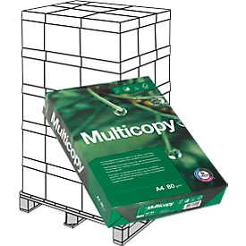 Kopierpapier MultiCopy, DIN A4, 80 g/m², weiß, 1 Palette = 200 x 500 Blatt