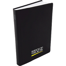 Korsch Calendrier de l'artisanat 2025, couverture souple en PVC, 336 pages, calendrier en D/GB/F/I, noir