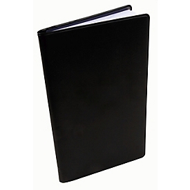Korsch Calendrier de poche Pluto 2027, 32 pages cousues, carnet d'adresses interchangeable, calendrier pour D/GB/F/I, L 153 x l 87 mm, PVC, noir