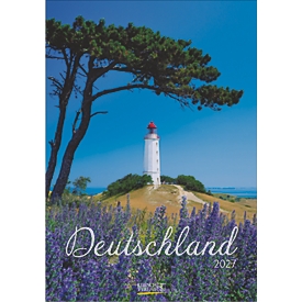 Korsch Calendrier illustré Allemagne 2027, photos de monuments d'Allemagne, L 235 x l 335 x H 2 mm, en couleur