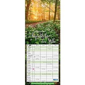 Korsch Calendrier illustré Moments de silence 2027, photos panoramiques, 4 colonnes de notes, dates de vacances, aperçu jusqu'en mars 2028, L 190 x l 460 x H 5 mm, en couleur