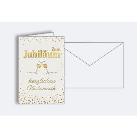 Korsch Carte de voeux d'anniversaire, format B6, motif imprimé, enveloppes incluses, carton naturel, couleur, 10 pièces