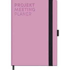 Korsch Projekt- und Meetingplaner, DIN A5, 200 Seiten, FSC-Papier, Leinenstruktur, Farbschnittkante, Gummiband & Stiftehalter, flieder