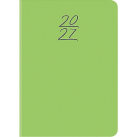 Korsch Wochenplaner Colour 2027, 128 Seiten, 2 Seiten je Woche, 12-Monats-Kalendarium für D, B 115 x H 155 mm, grün
