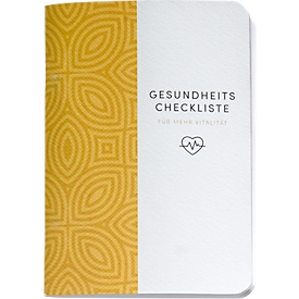Korsch zakboekje "Gezondheidschecklist", DIN A6, gebonden, B 105 x H 148 mm, oranje/wit