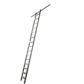 KRAUSE kastenladder, aluminium, met 2 paar inhanghaken/opberghaken, 15 treden