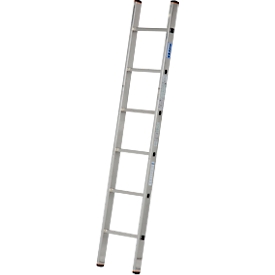 Krause Sibilo single ladder, 1-section, 6 rungs, up to 150 kg, foot plugs, W 360 x D 60 x H 1850 mm, aluminum