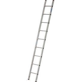 Krause Sibilo single ladder, 1-section, 9 rungs, up to 150 kg, foot plugs, W 360 x D 60 x H 2700 mm, aluminum