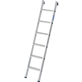 Krause single ladder, TRBS 2121-2, working height 2700 mm, 6 non-slip profile steps with T 80 mm, foot plugs, aluminum