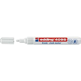 Kreidemarker 4095 wei√ü Strich-B.2-3mm Rundspitze EDDING, 10 Stück