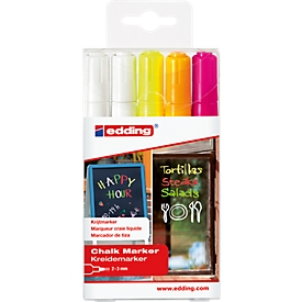Kreidemarker edding 4095, 2-3 mm, neonfarben, 5 Stück