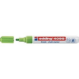 Krijtmarker 4095 lichtgroen lijndikte 2-3mm ronde punt EDDING, 10 stuks