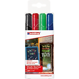 Krijtstiften edding 4095, 2-3 mm, diverse kleuren, 4 stuks