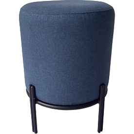 Kruk Nest Meet by Paperflow - zithoogte 490 mm - zwarte stalen buis - polyester blauw