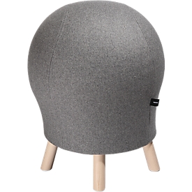 Kruk Sitness Alpine, met ingebouwde gymnastiekbal, bekleding 75% scheerwol, lichtgrijs