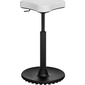 Kruk TOPSTAR Sitness H1-Work, kunstleer, in hoogte verstelbaar, TPU-zool, clean-effect gasveer, bestand tegen desinfecterende middelen, wit