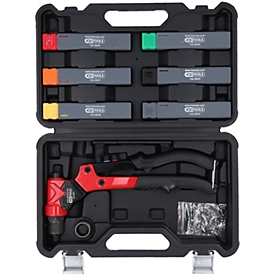 KS-Tools Handnietzangen-Satz, 3-in-1, drehbar, 12-teilig