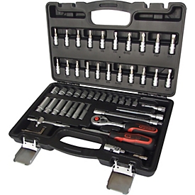 KS-Tools Steckschlüssel-Satz, 1/4", 6-kant, 53-teilig, in schwarzem Tragekoffer