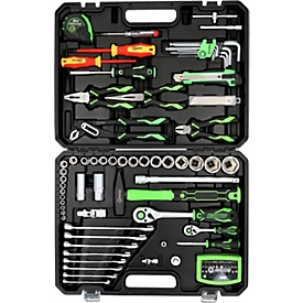 KS-Tools Universal-Werkzeug-Satz COMPETITION, 1/4"+1/2", 6-kant, 106-teilig, in Kunststoffkoffer