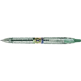 Kugelschreiber PILOT Bottle 2 Pen Ecoball, grün, Strichbreite 0,6 mm, dokumentenecht, nachfüllbar, Druckmechanik, 86 % Recyclingmaterial