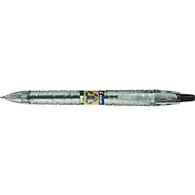 Kugelschreiber PILOT Bottle 2 Pen Ecoball, schwarz, Strichbreite 0,6 mm, dokumentenecht, nachfüllbar, Druckmechanik, 86 % Recyclingmaterial