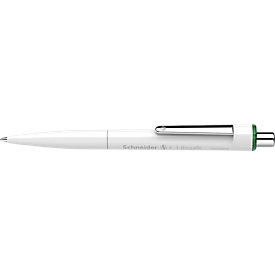 Kugelschreiber Schneider K3 Biosafe, Strichstärke M, dokumentenecht, Biokunststoff, Schaft weiß, Schriftfarbe grün, 10 Stück