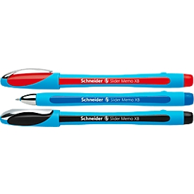 Kugelschreiber SCHNEIDER Slider Memo, farbsortiert, 3er-Set