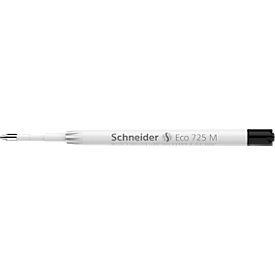 Kugelschreibermine Schneider 725, Strichbreite M, Gehäuse 95 % recycelter Kunststoff, schwarz, 10 Stück