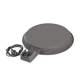 Kuhlmann Fassbodenheizer, analog, für 200-220 l Stahlfässer, 1800 W, 50-300°C, IP54, B 550 x H 70 mm, Stahl, grau