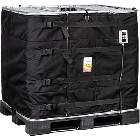 Kuhlmann IBC-Heizmantel, digital, für 1000 l IBC-Container, 1300 W, Temperaturbereich 0-40°C, IP40, L 4400 x B 10 x H 1000 mm, schwarz