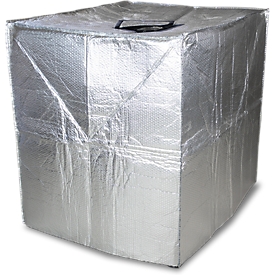 Kuhlmann IBC-Isoliermantel, für 1000 l IBC-Container, L 1200 x B 1000 x H 1150 mm, Aluminium/PVC, silber