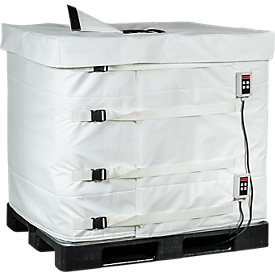 Kuhlmann IBC verwarmingsmantel, digitaal, voor 1000 l IBC containers met levensmiddelen, 2 x 1000 W, temperatuurbereik 0-90°C, IP40, L 4400 x B 10 x H 1000 mm, wit