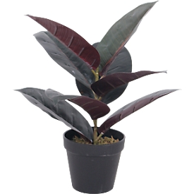 Kunstplant meet® by Paperflow rubberboom, incl. kunststof pot, H 360 mm, PEVA