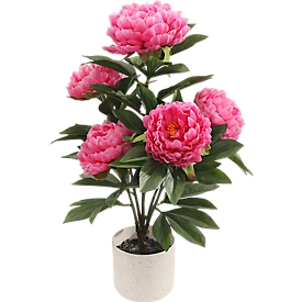 Kunstplant meet® van Paperflow Pioenroos, incl. kunststof pot, H 550 mm, polyester/PE