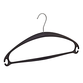 Kunststof kleerhanger Rudolf Weber KG Vega, hangerdikte 12 mm, draaibare haak, 10 stuks, zwart