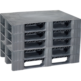 Kunststof pallet Vivo zonder antisliprand, 5 stuks