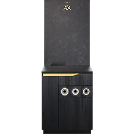 L'OR Cabinet, Komplettlösung für Kaffeeecke, L 670 x B 680 x H 1800 mm, schwarz/gold