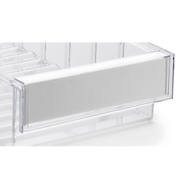 Labels 1123 for drawers 3020/4020/5020/6020, W 176 x H 41 mm, cardboard, white, 10 pieces