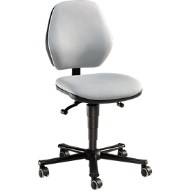 Labordrehstuhl LEANOS 9133, Kunstleder, grau