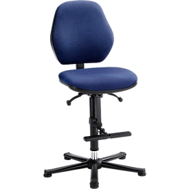 Labostoel LEANOS 9131, stoffen bekleding, Duotec blauw