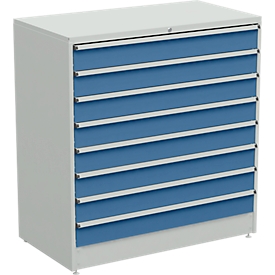 Ladekast, 8 schuifladen, B 1330 x D 715 x H 1400 mm