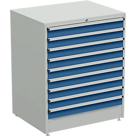 Ladekast, 9 schuifladen, B 910 x D 715 x H 1100 mm