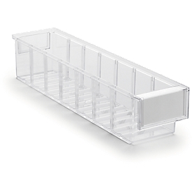 Lagerschublade Serie 4010, transparent, L 400 x B 92 x H 82 mm, 1,9 L