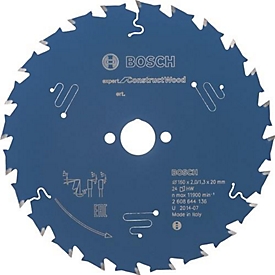 Lame de scie circulaire AD 160 mm, 24 dents, alésage 20 mm, largeur de coupe 2 mm, carbure, BOSCH