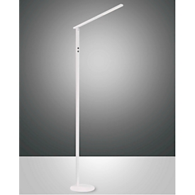 Lampadaire LED Ideal, 10 W, 770 lm, intensité lumineuse variable, IP20, Ø 200 x H 1750 mm, aluminium, blanc