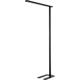 Lampadaire LED MGL OSL6000, 60 W, 6520 lm, 4000 K, lumière directe/indirecte, intensité lumineuse variable, détecteur de mouvement et de lumière du jour, pieds pivotants réglables en hauteur, noir