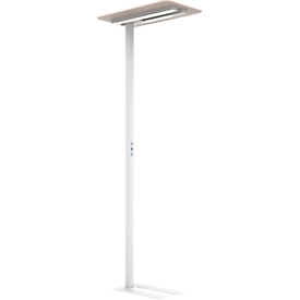 Lampadaire UNILUX NEXUS LED, technique de détection, 4000 K, 40000 heures, pour jusqu'à 2 postes de travail, socle, blanc 