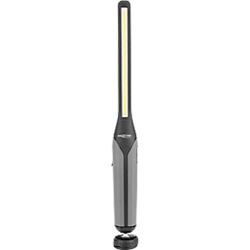 Lampe d'atelier à LED Ansmann IL700R, 700 lumens (lampe principale), 120 lumens (lampe bouton), jusqu'à 15 h, orientable, L 40 × P 44,5 × H 384 mm, plastique